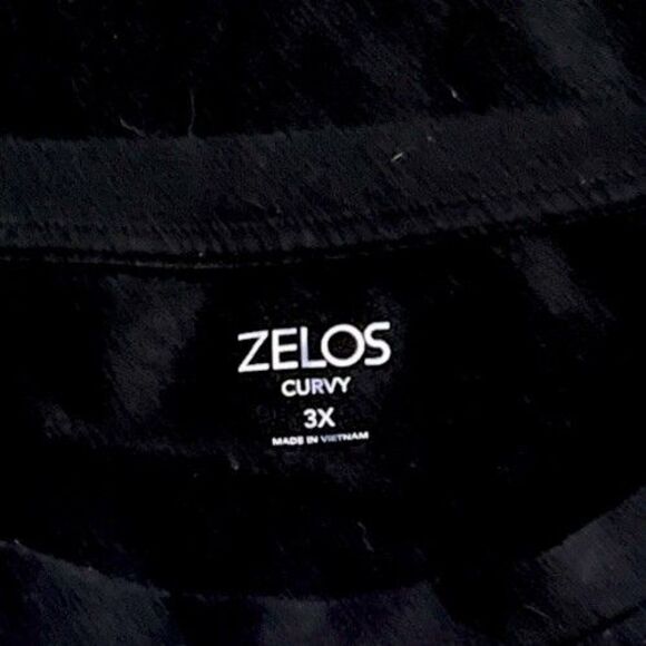 Zelos Curvy Women's Thick TShirt Size 3X Black VNeck - Picture 6 of 6